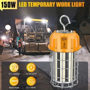 150W LED Temporary Work Light Portable Construction Jobsite Hanging Light 5000K - Picture 1 of 11