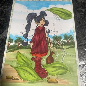 Handgefertigte Happy Fairy Geburtstagskarte, passender Umschlag, 5 x 7 - Bild 1 von 3