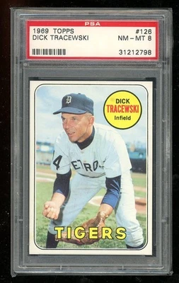 1969 Topps #126 Dick Tracewski PSA 8 - Image 1 of 2