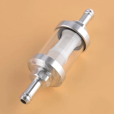 1pcs 8mm 5/16" Inline Fuel Filter Reusable Washable Universal for Motorcycle New - Image 1 of 4