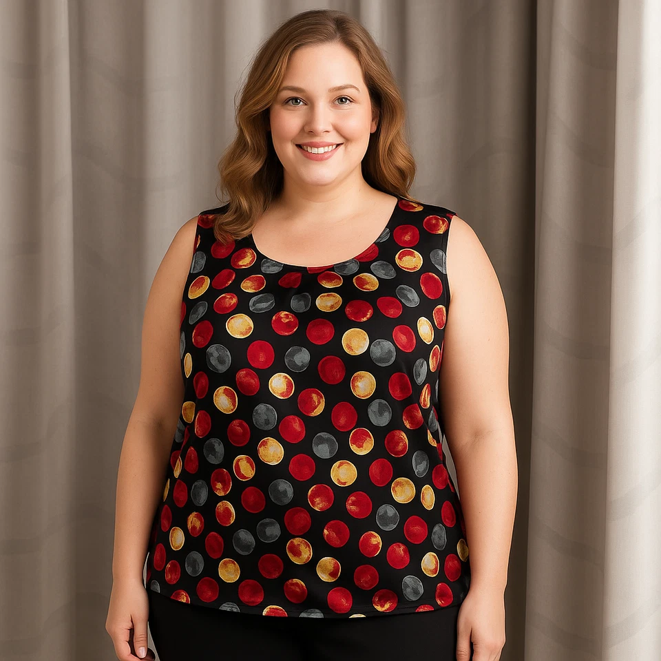 Blusa Le Suit Separates Mujer Negra, Roja, Gris, Amarilla Sin Mangas Talla 2X Foto 1 de 4