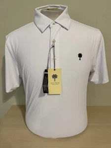 OLD PALM GOLFSCHLÄGER SOLIDES POLOSHIRT FÜR HERREN WEISS Small Medium Large XXL NEU Neu mit Etikett - Bild 1 von 7