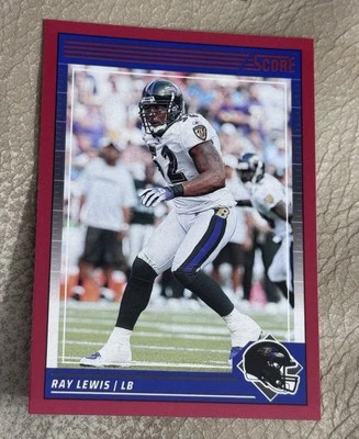 2024 Score - Ray Lewis #290 Red Parallel/ HOF - Image 1 of 2