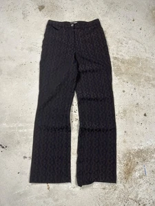 Vintage 90s Aigner Monogram Nylon Bootcut Flare Pants US 8 - Picture 1 of 19