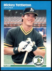 Mickey Tettleton Oakland A's 1987 Fleer #407 Baseball Card Athletics - Picture 1 of 2