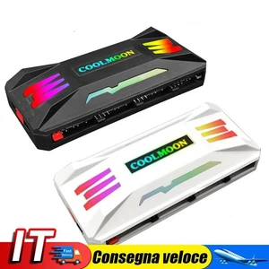 COOLMOON 4Pin PWM 5V 3Pin ARGB Cooling Fan RGB Intelligent Remote Controller - Photo 1/18