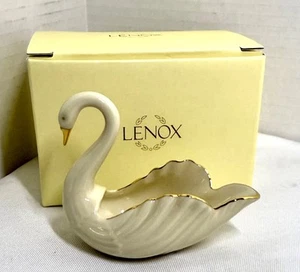 Lenox Porzellan Mini Schwan Gold vergoldet 24K Gold Neu in Box - Bild 1 von 9