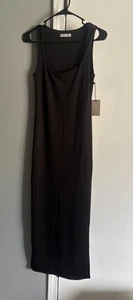 Sincerely Jules Women’s Small Black Side Slit Scoop Neck Bodycon Maxi Dress - Picture 1 of 8