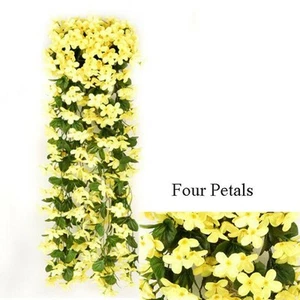 1x 2.8FT Artificial Fake Flowers Ivy Garland Vine Wedding Wisteria Leaf Hanging - Picture 1 of 52