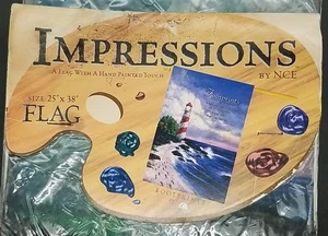 Lighthouse Flag Footsteps Decorative 25x38 NIP Impressions by NCE - Picture 1 of 4