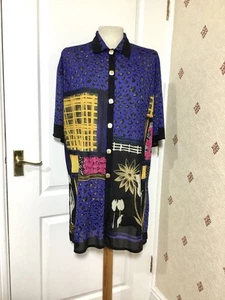 Damen Longtop, Kurzarm, leicht, Strand Cover Up, transparent, Seitenschlitze. - Bild 1 von 7