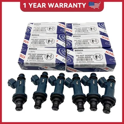 OEM 23250-20020 NEW FUEL INJECTORS  CAMRY SIENNA HIGHLANDER RX300 ES300 3.0L V6 - Image 1 of 4