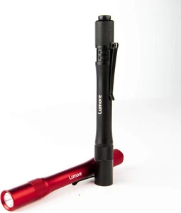 Lumore Pen Taschenlampen, robust eloxiert Flugzeugqualität Einheitsgröße, schwarz/rot  - Bild 1 von 5
