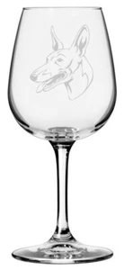 Cirneco dell'Etna Dog Themed Etched 12.75oz Wine Glass - Picture 1 of 1