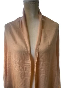 Classic Silky Fringed Womens Wrap Shawl 70" X 26" Gold Holiday Formals NWOT - Picture 1 of 10