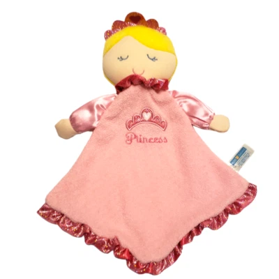 Pink Princess Doll Plush Lovey Soft Baby Security Blanket Kids Preferred 13 x 10 - Image 1 of 4