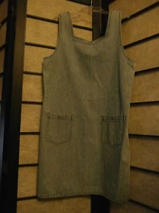 MARSH LANDING sz SMALL 100% Cotton Denim Jumper Dress - Picture 1 of 2