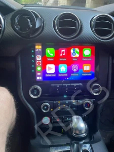 APPLE CARPLAY FOR FORD MUSTANG 2015-2021 ANDROID 13 CAR STEREO RADIO GPS 2+32GB - Picture 1 of 24