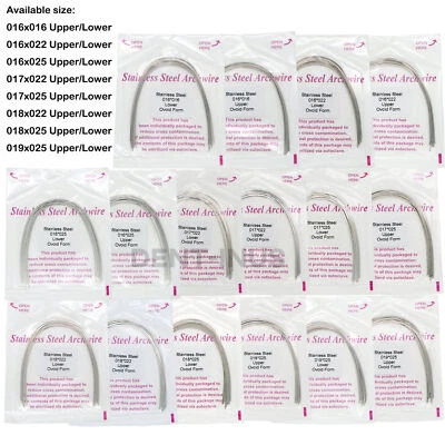 Alambre de arco de ortodoncia dental de acero inoxidable redondo rectangular ovoide/natural Foto 1 de 4