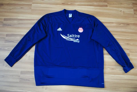 SIZE 3XL ABERDEEN SCOTLAND 2018/2019 FOOTBALL JERSEY TRACK TOP ADIDAS BLUE COLOR Cover