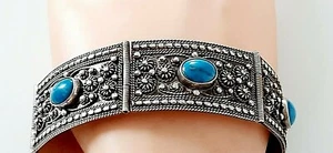 SILBER DESIGN ARMBAND °925 / 1000° Meistermarke OSMANLI ° TÜRKIS ° Silberschmuck - Bild 1 von 11