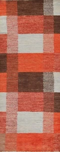 Geometric Gabbeh Kashkoli Oriental Runner Rug Modern Hand-knotted 2' 8' x 8' 8" - Picture 1 of 12