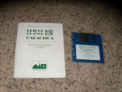 Bridge Player 2150 Galactica Atari St Game on 3.5" disk with book - Image 1 of 2