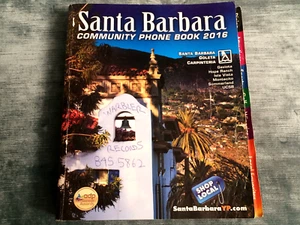 SANTA BARBARA YEAR '2016 WHITE & YELLOW PAGES COMMUNITY TELEPHONE DIRECTORY BOOK - Picture 1 of 20