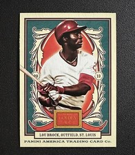 2013 Panini Golden Age #102 LOU BROCK, OUTFIELD, ST. LOUIS card in Toploader