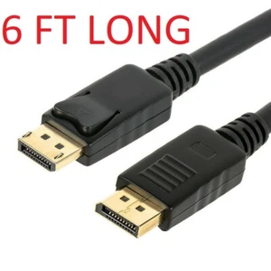 6FT High Speed DP to DP Cable Gold Plated DisplayPort to DisplayPort 4K Ready - Picture 1 of 12