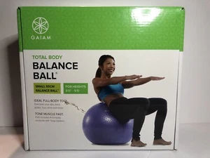 NEW Gaiam Total Body Balance Ball Kit 55cm, For Heights 5’-5’-5” - Picture 1 of 5