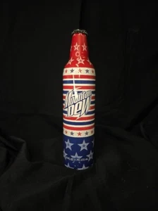 MOUNTAIN DEW 4TH OF JULY DESIGN 16 OZ ALUMINUM BOTTLE CAN FULL - Picture 1 of 6