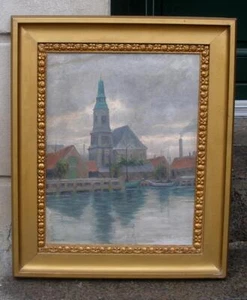 Hans Kruuse (1893) Nebelige Morgenansicht. Hafen von Kopenhagen. - Bild 1 von 6