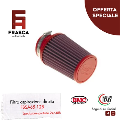 BMC AIR FILTER Filtro Aria Sportivo Conico BMC Filtro a Cono Universale Aspirazione 65 mm