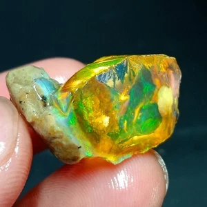 Crystal Opal Rough – Specimen Oil Opal Rough - Matrix Fire Opal Rough Gemstone - Picture 1 of 6