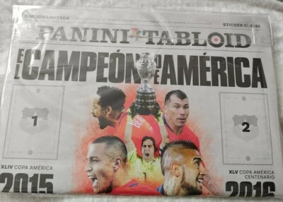 Chile 2019 Panini Tabloid album El Campeon de America and Full sticker set