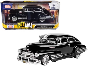 1/24 MotorMax GET LOW 1948 Chevrolet Aerosedan Fleetline LowRider Black 79027 BK - Picture 1 of 2