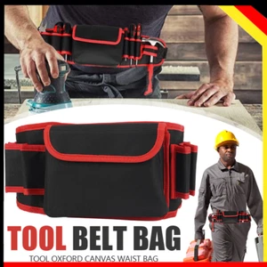 Nageltasche Leder Gürteltasche Dachdecker Werkzeuggürtel Zimmerer schwarz Tool - Bild 1 von 24