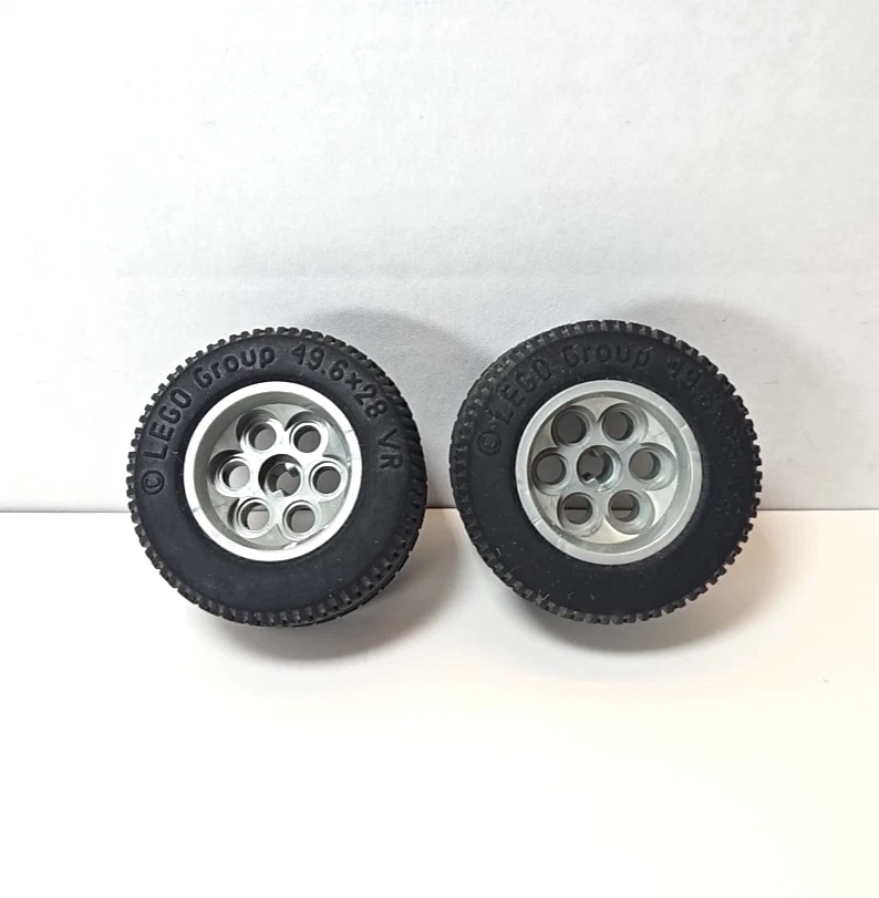 LEGO TECHNIC BALLOON TIRES 56 x 30R GRAY RACING WHEELS 36.8mm D. x 26mm SET OF 2 - Image 1 of 1