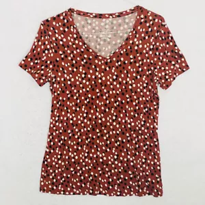 Apt 9 Essentials Tee Multicolor Short Sleeve T Shirt Top Womans Size M - Picture 1 of 6