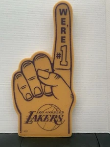 RETRO LA LAKERS “WE’RE #1” FOAM FINGER ~19” TALL - Picture 1 of 6