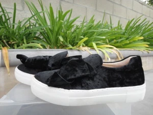 J/Slides ANNABELLE Black Velvet Bow Round Toe, Platform Sneakers Wmns US Sz 7M - Picture 1 of 12