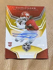 CEEDEE LAMB 2020 CHRONICLES LIMITED GOLD AUTO # /10 OKLAHOMA SOONERS ROOKIE RC - Picture 1 of 6