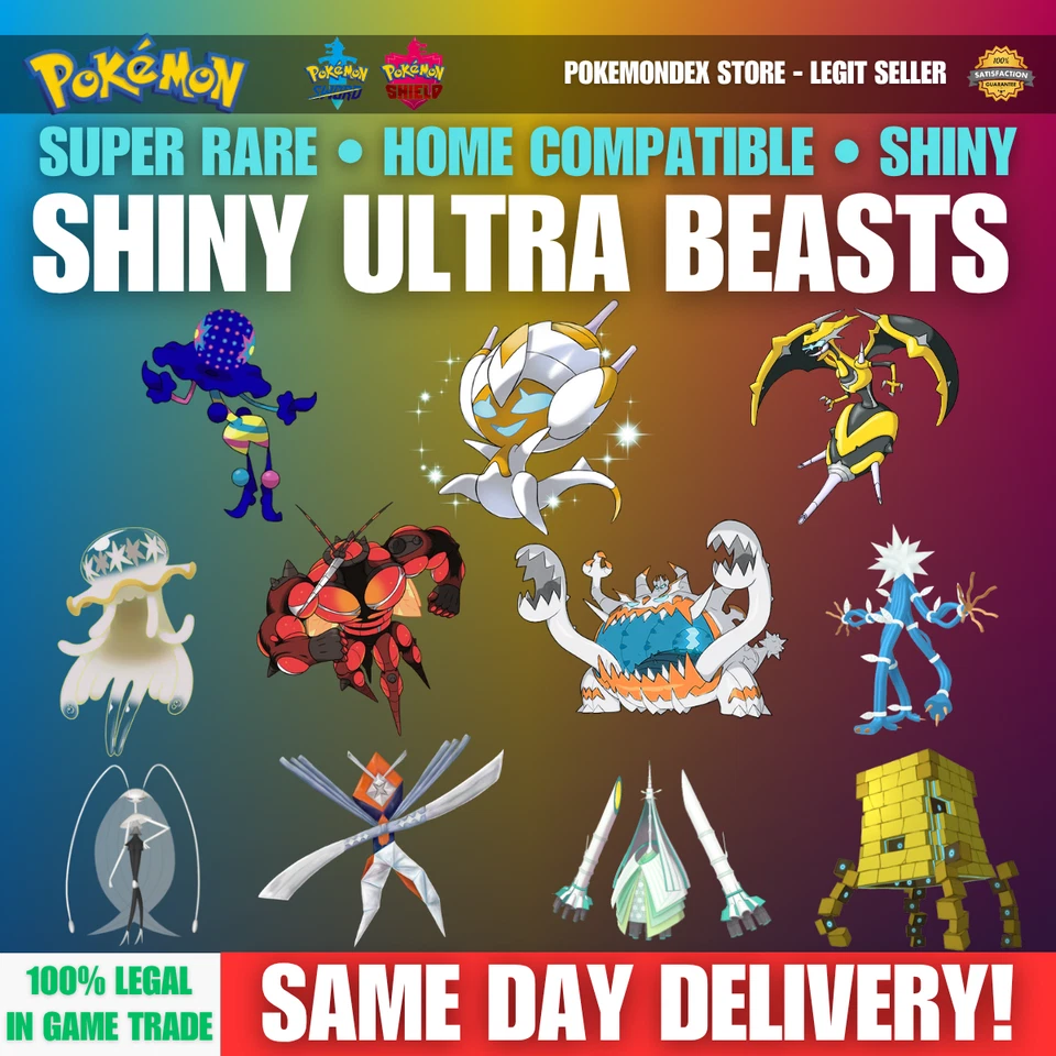 Pokemon Sword And Shield | ✨ SHINY ULTRA BEASTS ✨ RARE & HOME COMPATIBLE! 🚀 - Image 1 of 4
