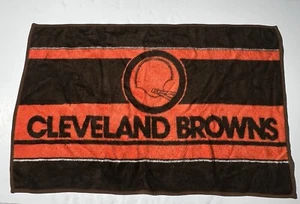 Vintage NFL Cleveland Brown Ryltex Stadium Throw Blanket Made in Mexico - Bild 1 von 16