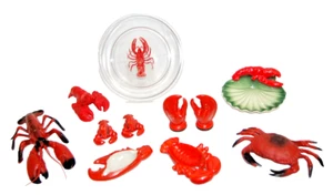 Lobsters & Crab Asst'd Items Ashtray,Plate,Shakers,Bowls   11 Items  Vtg.  T1831 - Picture 1 of 24
