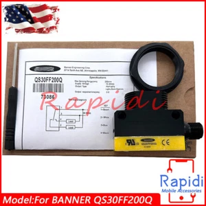 New in Box Photoelectric Sensor Switch 10-30VDC 200mm For BANNER QS30FF200Q - Bild 1 von 8