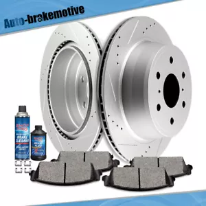 FOR CADILLAC ESCALADE CHEVROLET AVALANCHE GMC REAR BRAKE ROTORS AND CERAMIC PADS - Bild 1 von 7