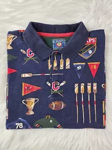 Camisa Polo Chaps Ralph Lauren Para Hombres (L) De Colección Trofeo Deportivo Universitario En Todas Partes - Imagen 1 de 8