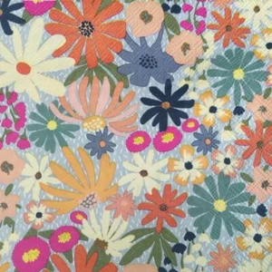 PAPER NAPKINS / SERVIETTES PK20 DAISY FLOWERS MIX MULTI COLOURS 3 PLY - Picture 1 of 2